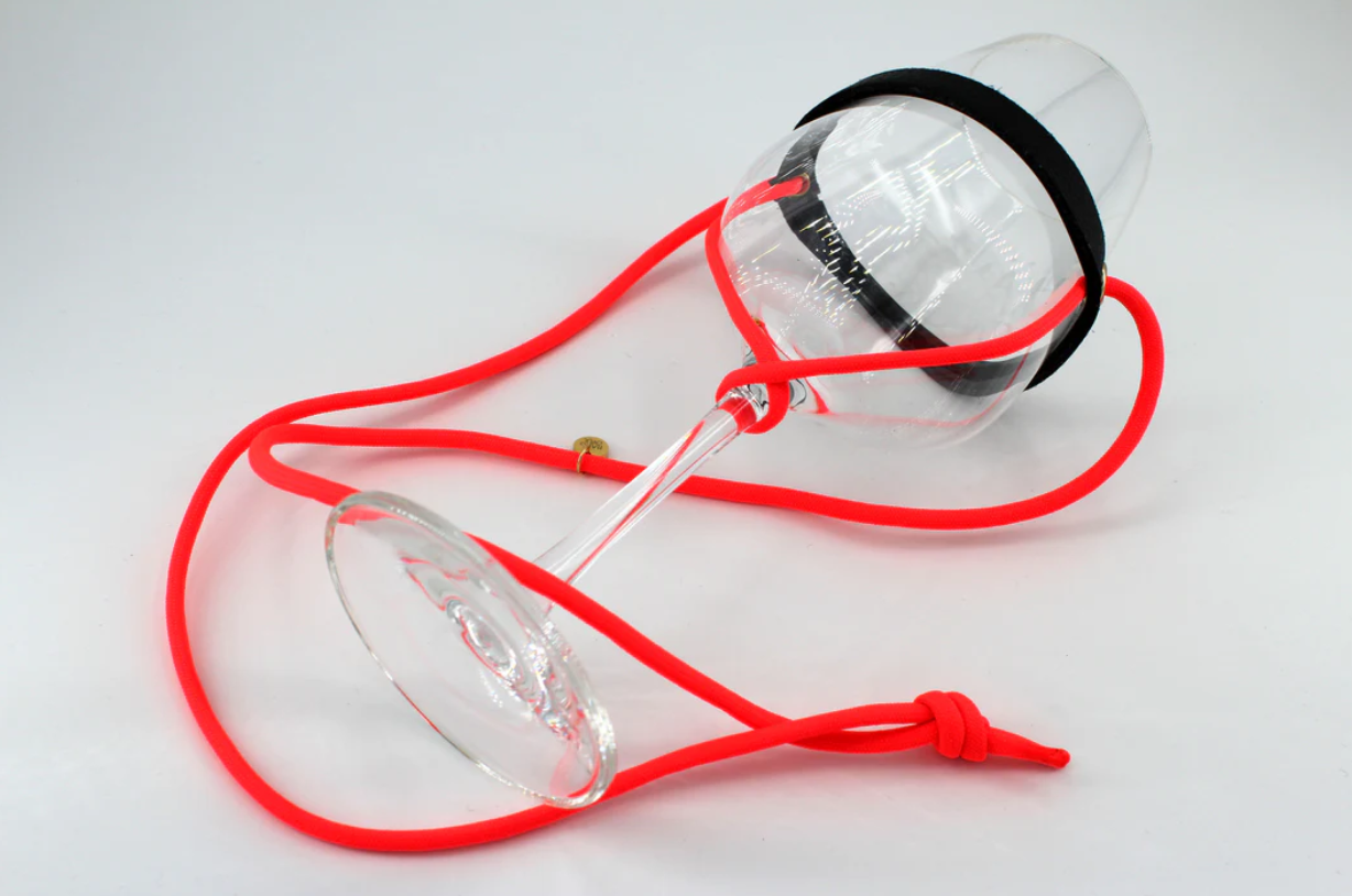 Weinglashalter 'Blutorange' – neon orange HängOver