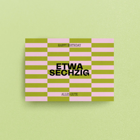 Postkarte 'Etwa Sechzig'