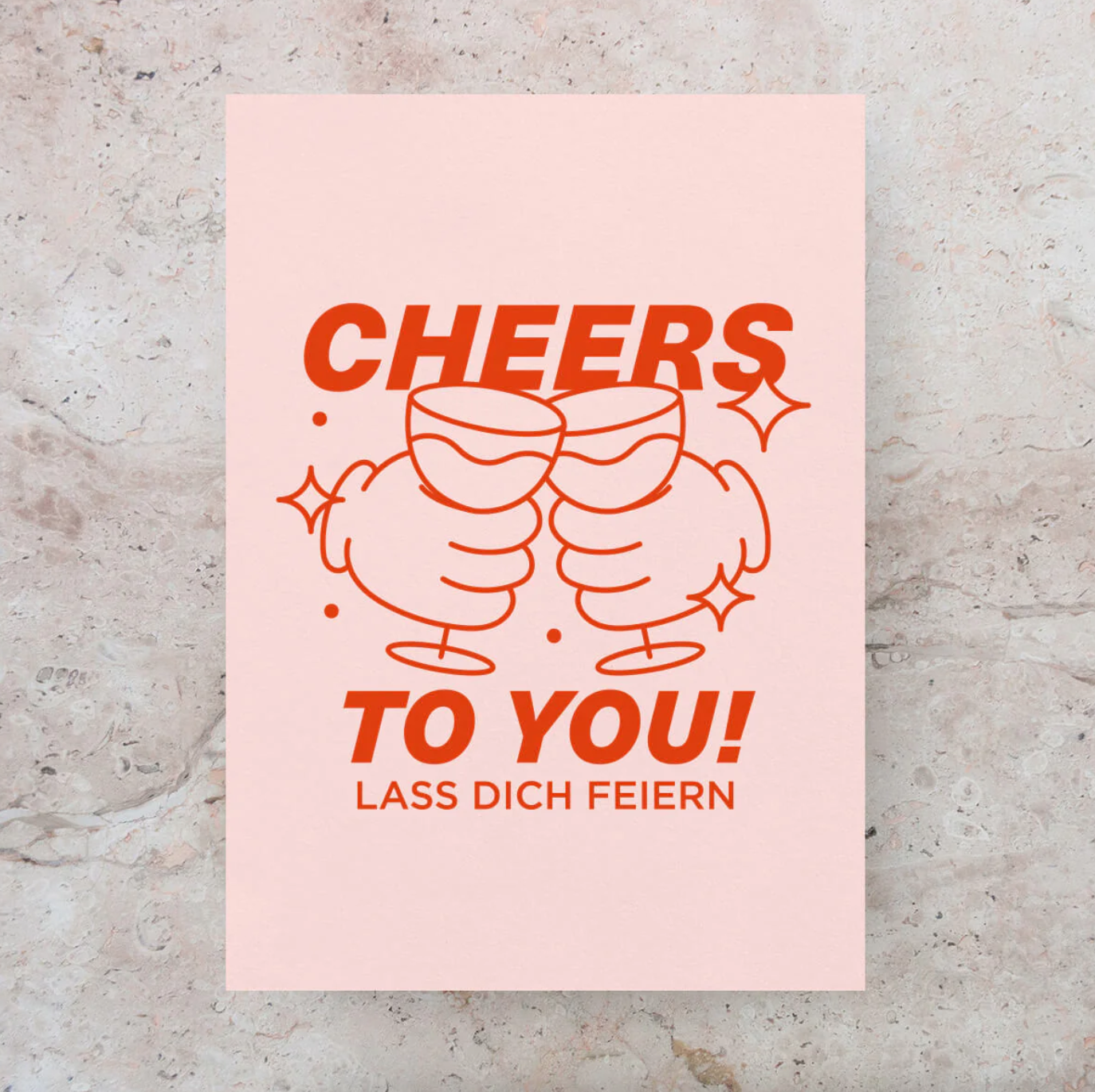 Postkarte 'Cheers To You' Viel Spass Studio