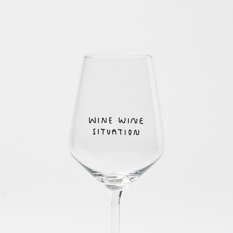 Weißweinglas 'Wine Wine Situation' edition selekkt