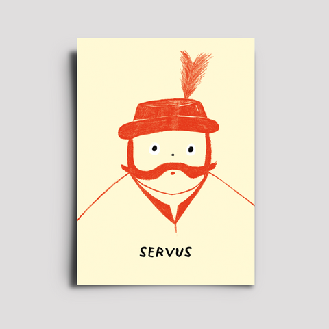 Postkarte 'Servus' – Anton