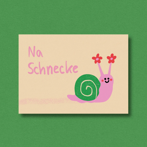 Postkarte 'Na Schnecke' Jenne Graßmann