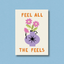 Postkarte 'Feel all the feels' – Blumen in Vase Jenne Graßmann