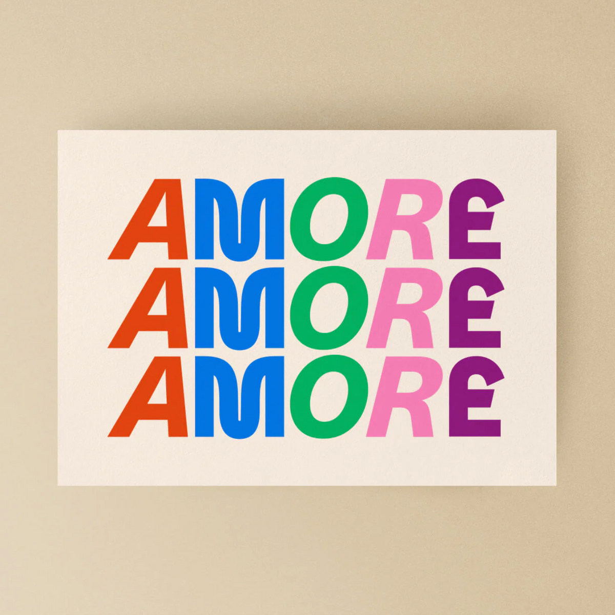 Postkarte 'Amore Amore Amore' Viel Spass Studio