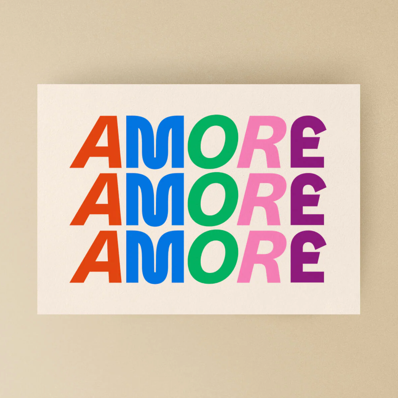 Postkarte 'Amore Amore Amore' Viel Spass Studio
