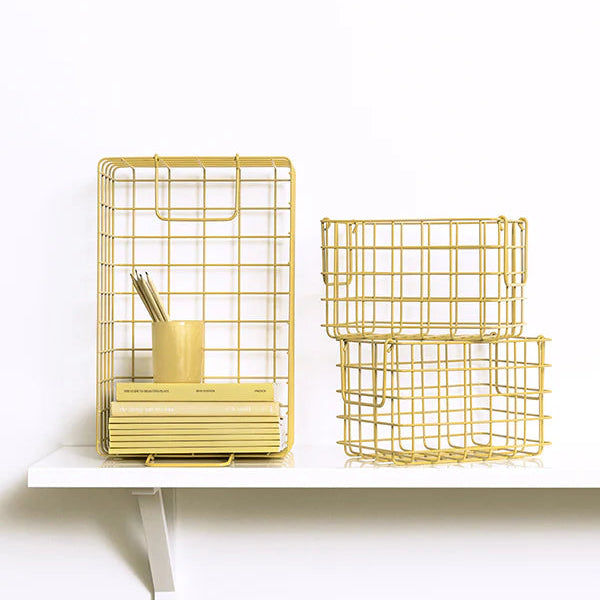 Metallkorb 'The Basket' – butter mustard