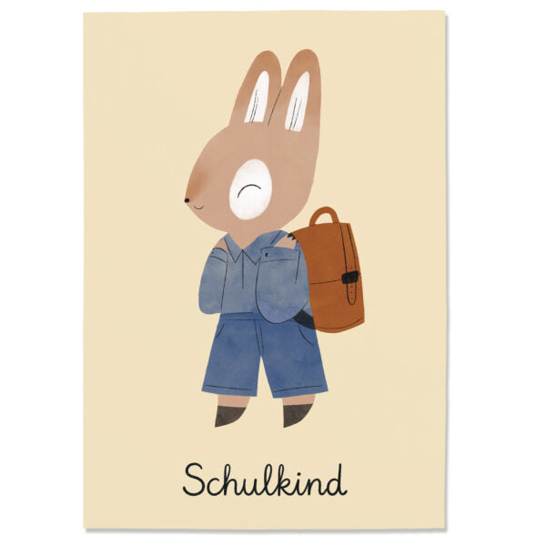 Postkarte 'Schulkind'