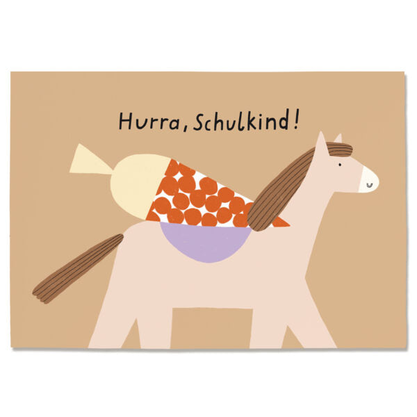 Postkarte 'Hurra, Schulkind'