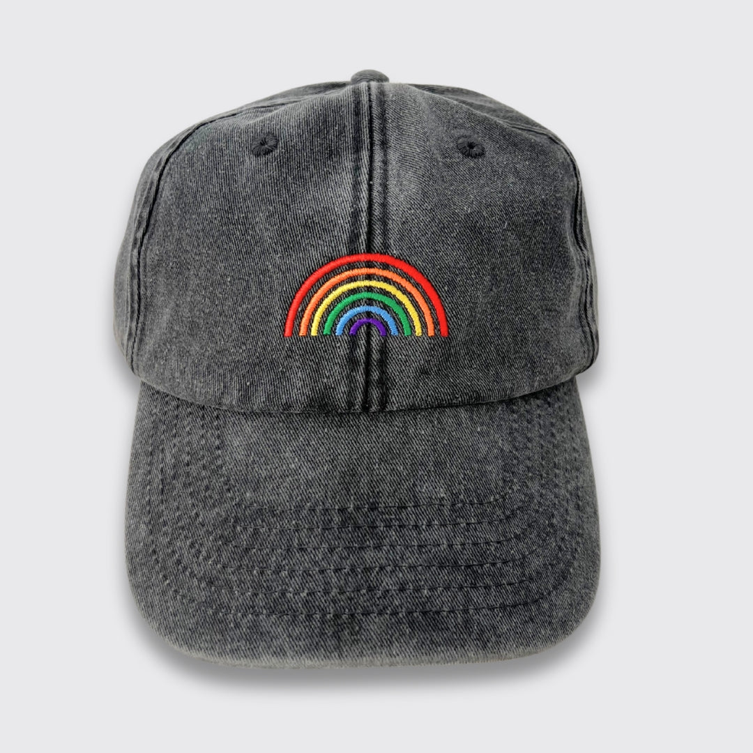 Cap 'Regenbogen' – vintage black Bee Proud
