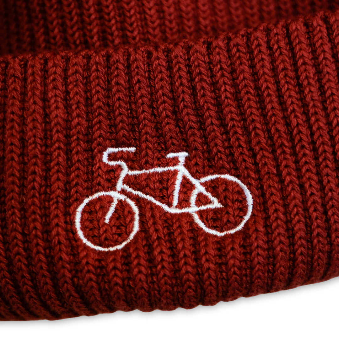 Beanie 'Fahrrad' – rot Charles