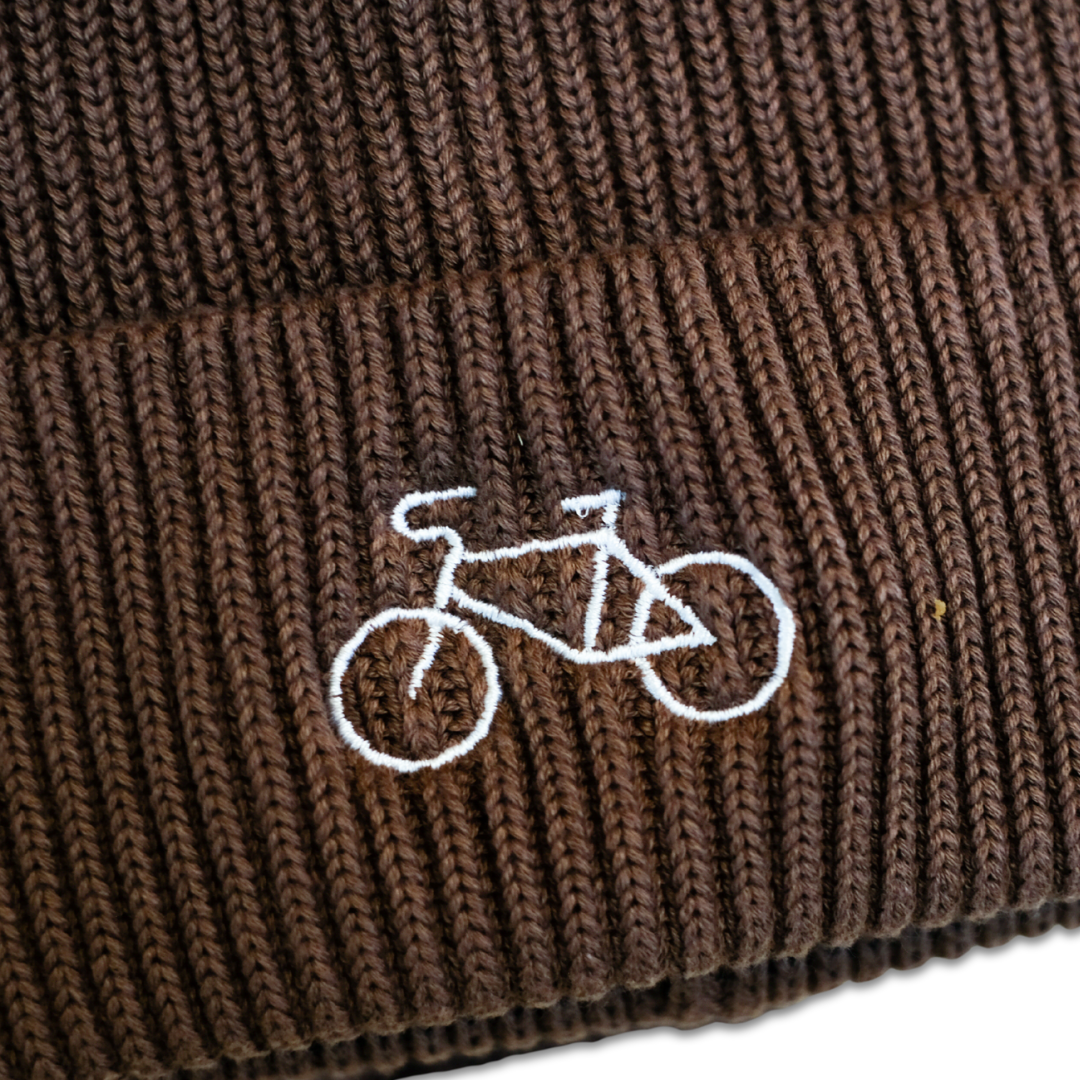 Beanie 'Fahrrad' – braun Charles