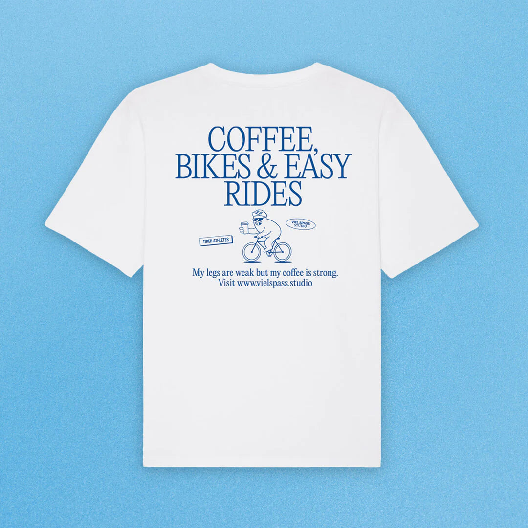 T-Shirt 'Coffee, Bikes & Easy Rides' Viel Spass Studio
