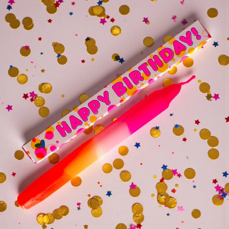 Dip Dye Kerze 'No Candle Like You' – Happy Birthday! rosa Pink Stories