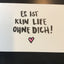 Postkarte 'Es ist kein Life ohne dich' Wolfgang Philippi