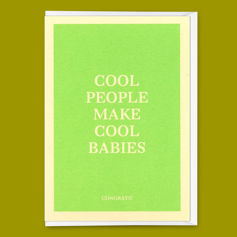 Klappkarte 'Cool people make cool babies'