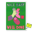 Klappkarte 'Nice baby, well done'