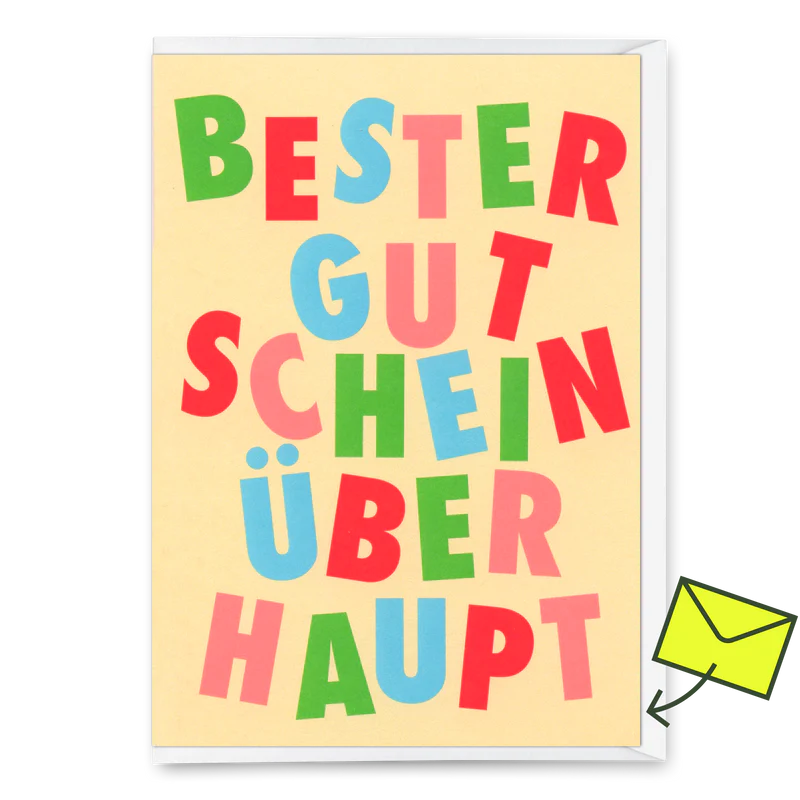 Klappkarte 'Bester Gutschein überhaupt' Deli Cards