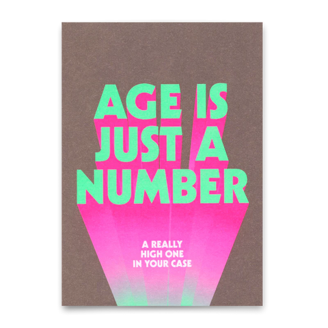 Postkarte 'Age is just a number'