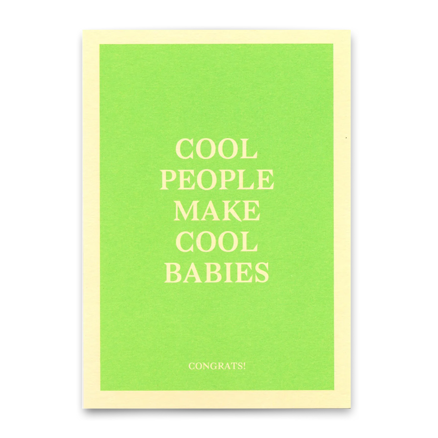 Postkarte 'Cool people make cool babies' Deli Cards