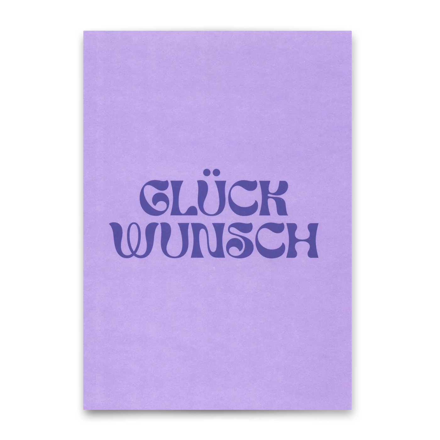 Postkarte 'Glückwunsch' – Schriftzug lila Deli Cards