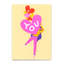 Postkarte 'I love you' – Person mit Herzen Deli Cards