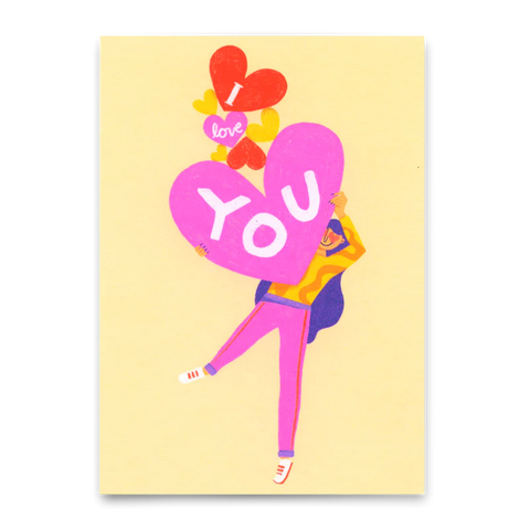 Postkarte 'I love you - Ballons'