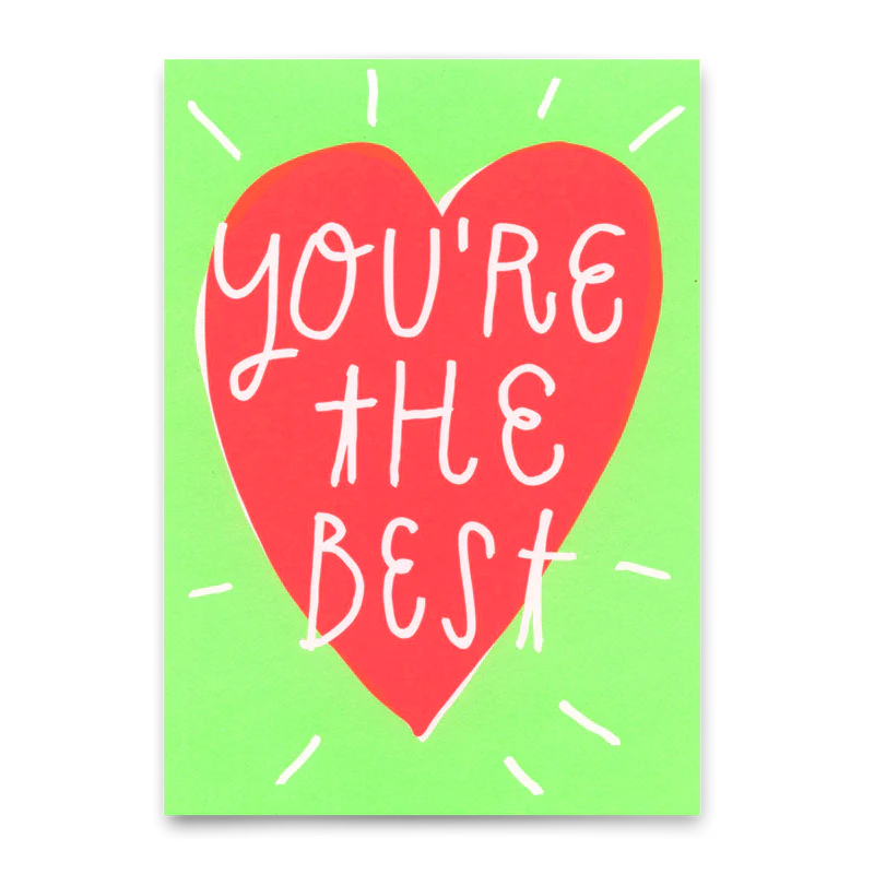 Postkarte 'You're the best heart – Herz' – Herz Deli Cards