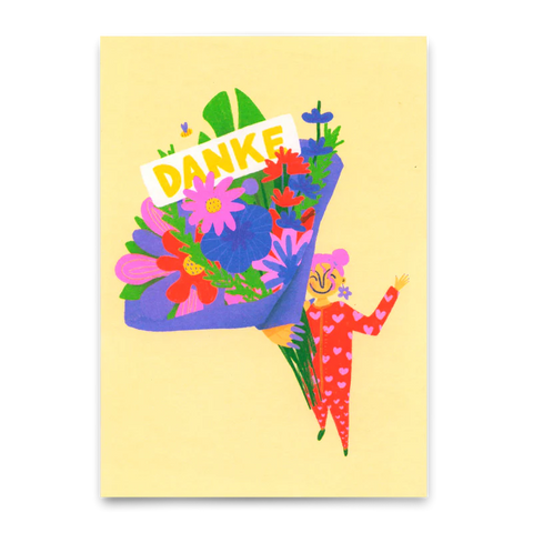 Postkarte 'Danke Bouqet'
