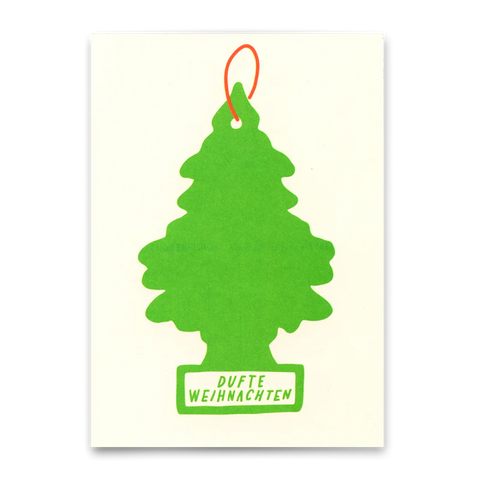 Postkarte 'Dufte Weihnachten' – Duftbaum