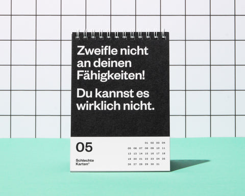 Demotivierender Tischkalender 2025