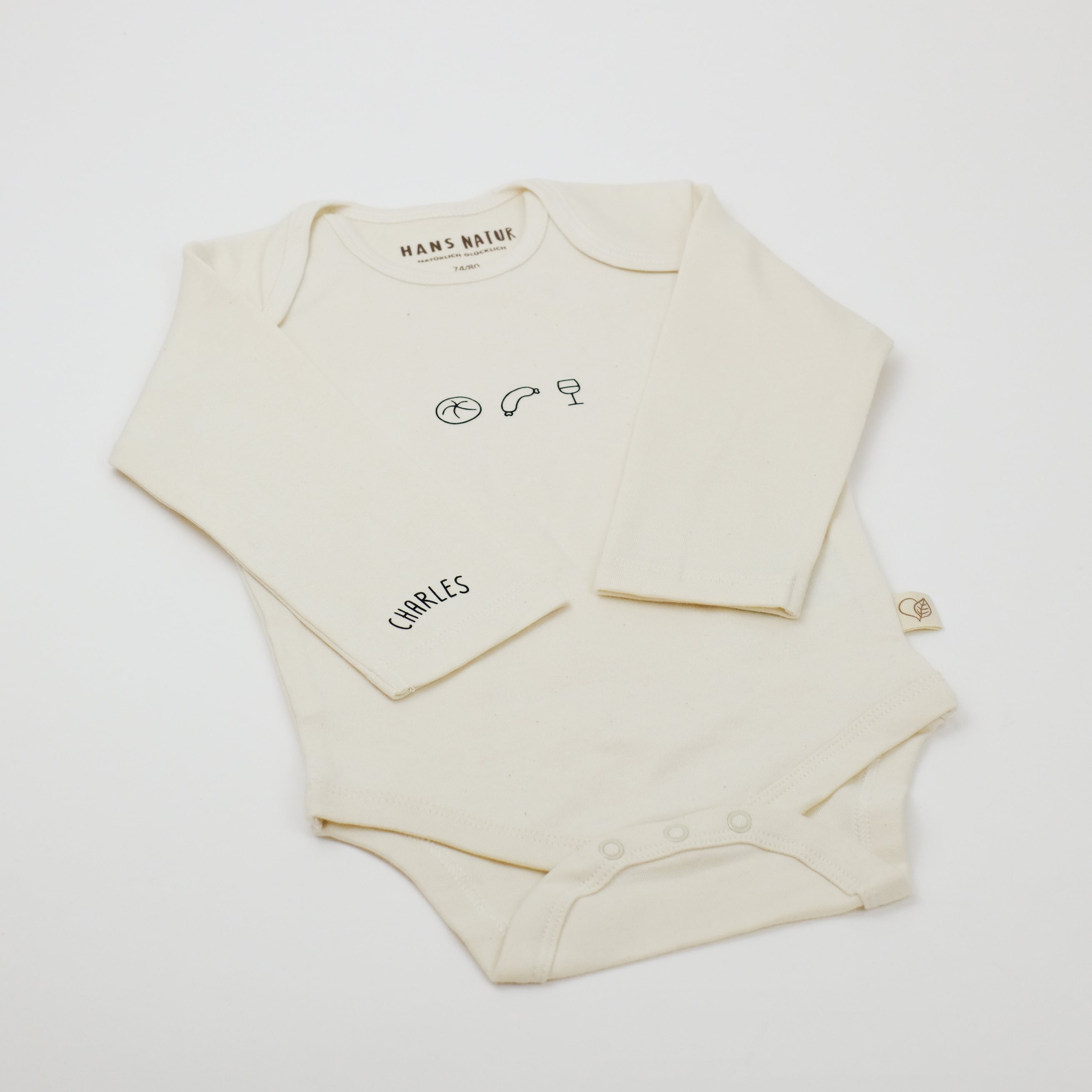 Babybody 'Weck Worscht Woi' Langarm Charles