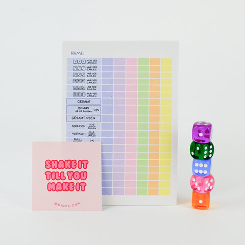 Würfelspiel-Set 'Bunt' Dicey Cologne