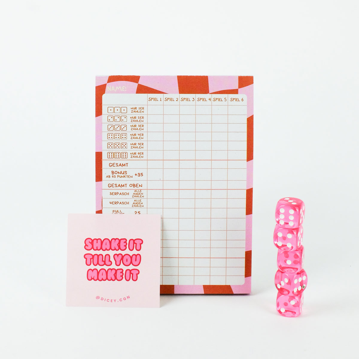 Würfelspiel-Set 'Rosa' Dicey Cologne