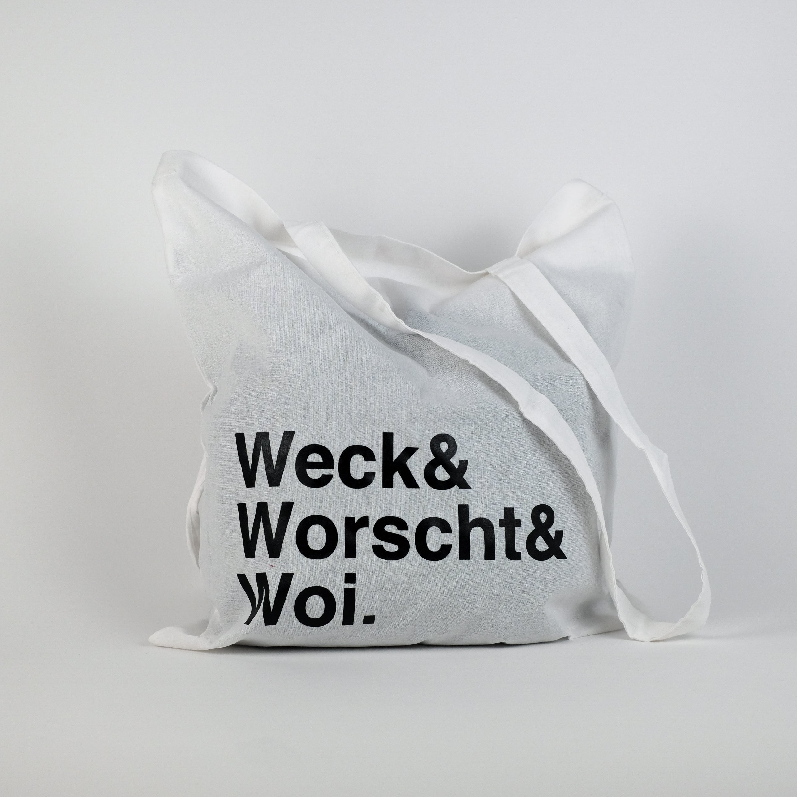 Jutebeutel 'Weck & Worscht & Woi' – weiß LIEBS.CO