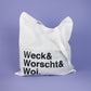 Jutebeutel 'Weck & Worscht & Woi' – weiß LIEBS.CO
