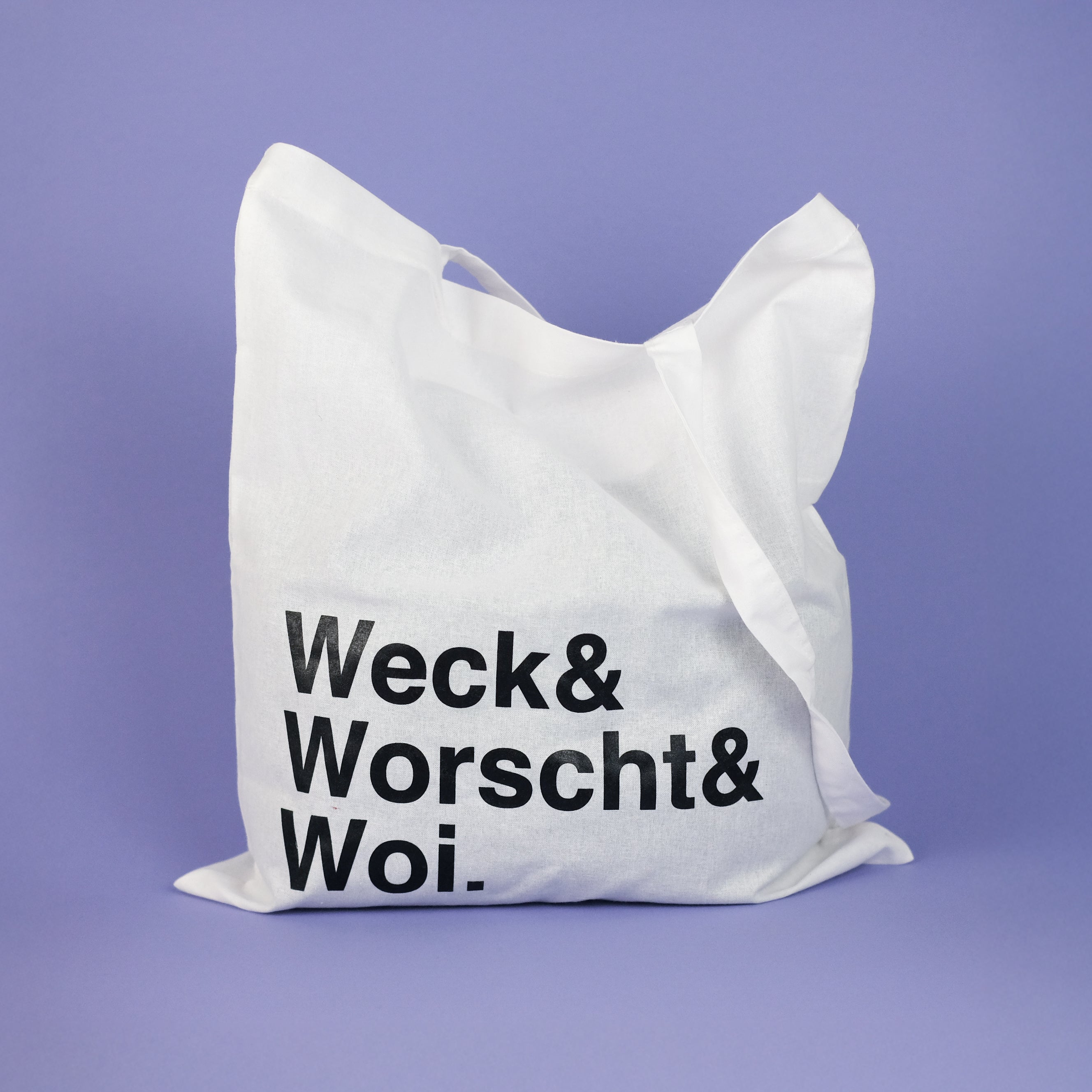 Jutebeutel 'Weck & Worscht & Woi' – weiß LIEBS.CO