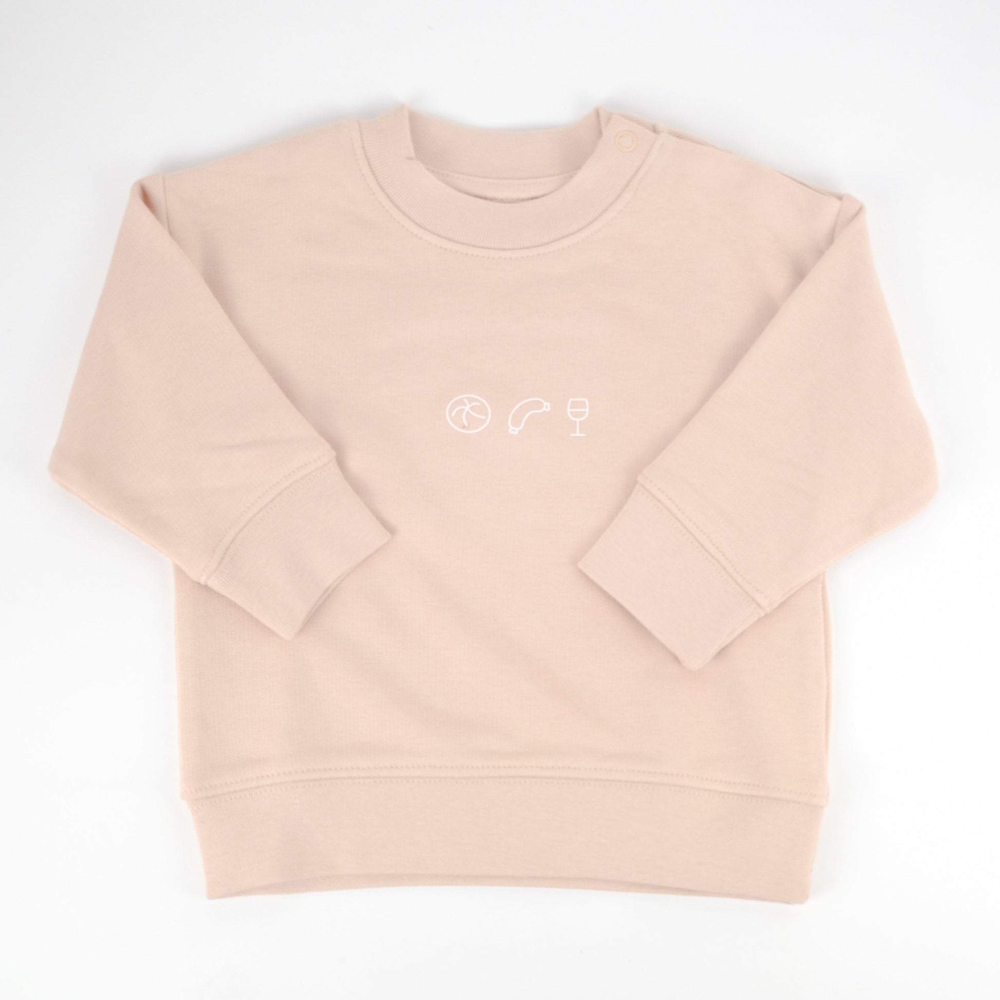 Babypullover 'Weck Worscht Woi' – orange Charles
