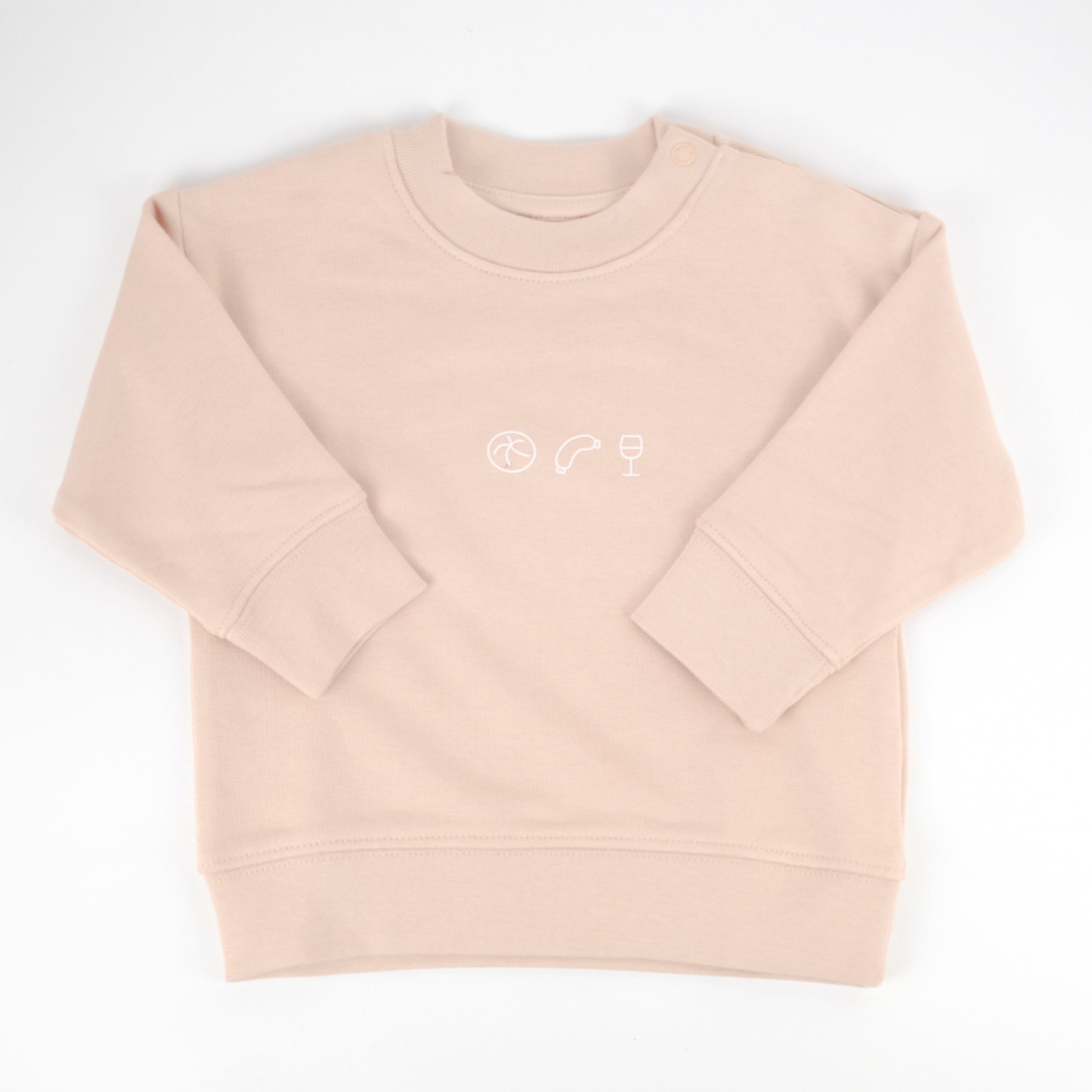 Babypullover 'Weck Worscht Woi' – orange Charles