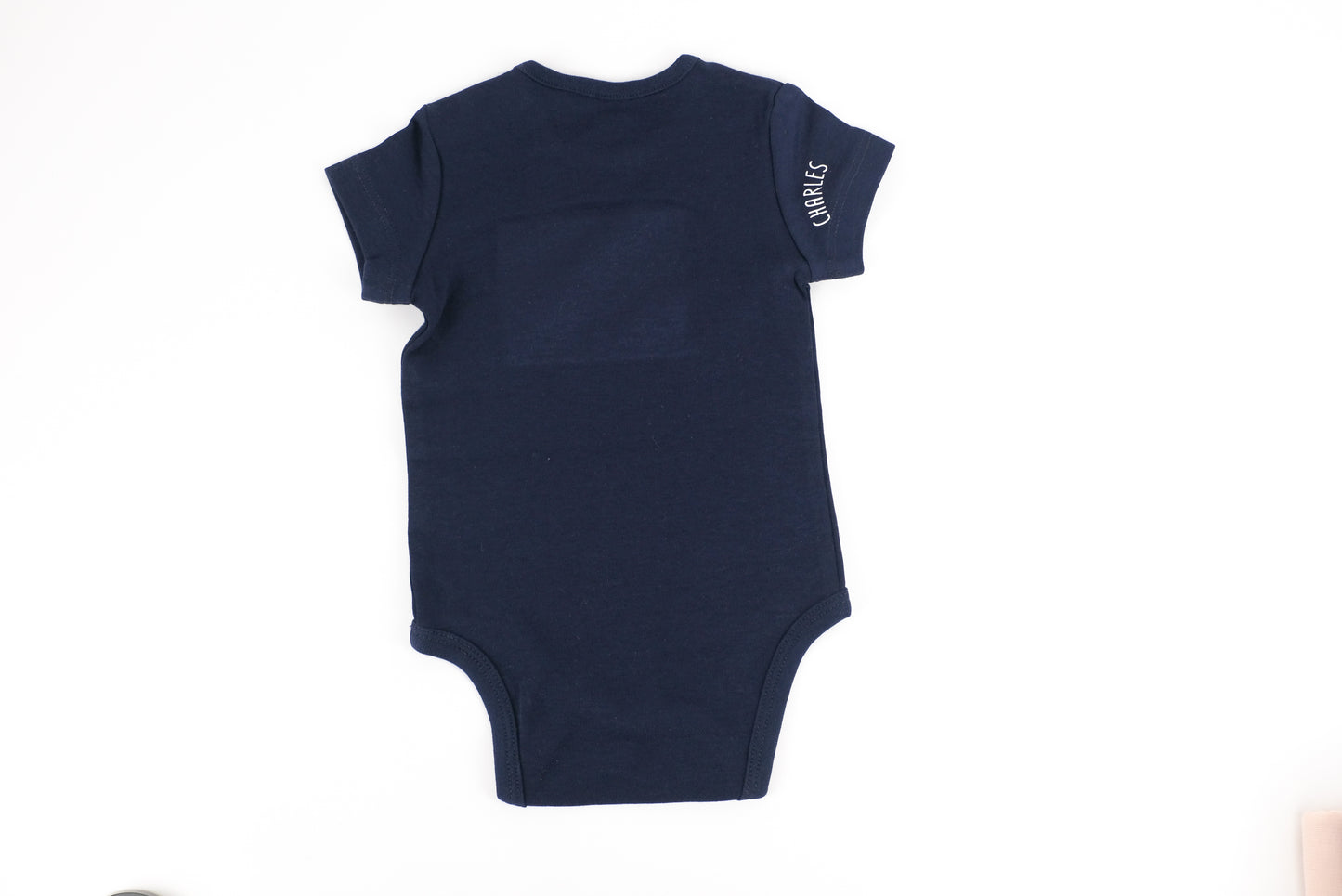 Babybody 'Weck Worscht Woi' – dunkelblau Charles