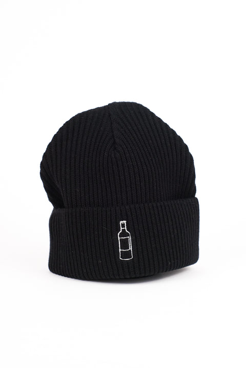 Beanie 'Weinflasche' – schwarz Charles