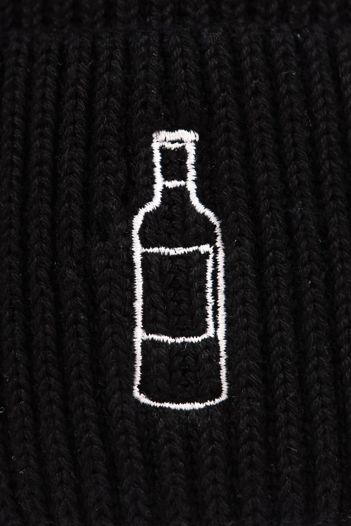 Beanie 'Weinflasche' – schwarz Charles