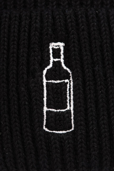 Beanie 'Weinflasche' – schwarz Charles