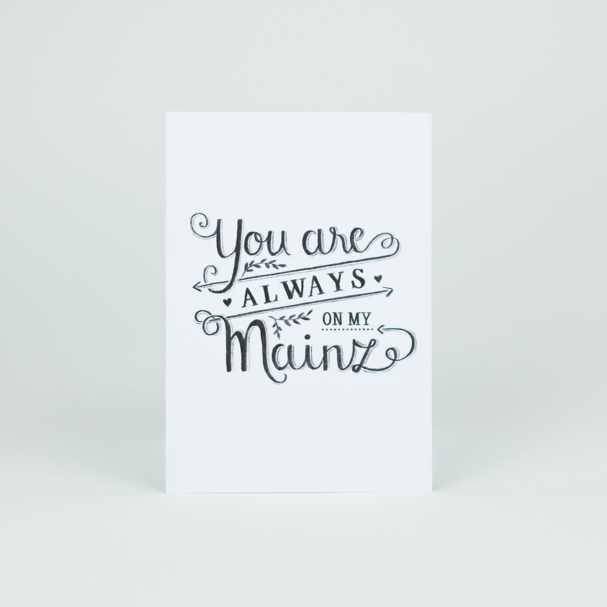 Postkarte 'Always on my Mainz' – weiß LIEBS.CO