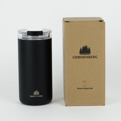 Edelstahl Thermobecher – schwarz