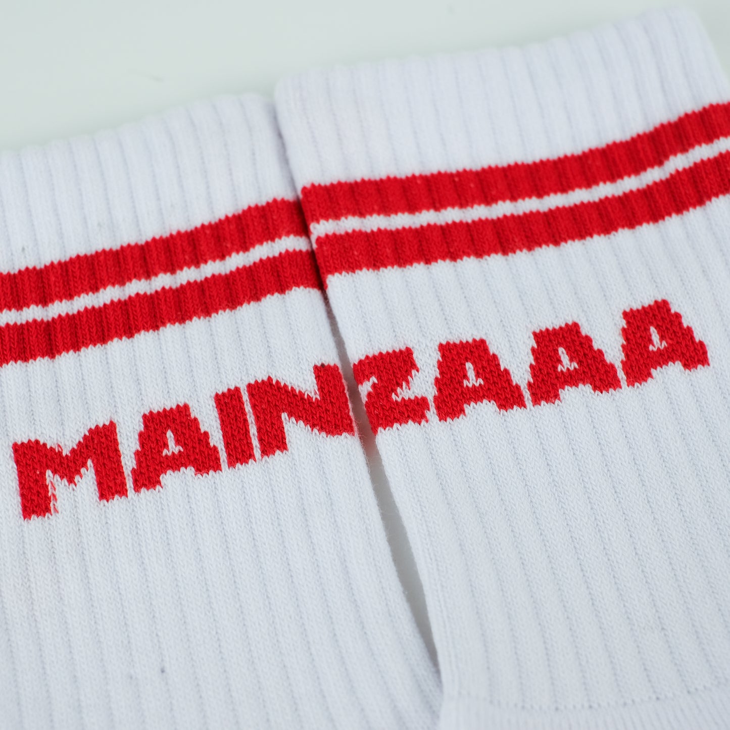 Tennissocken 'MAINZAAA' – weiß LIEBS.CO
