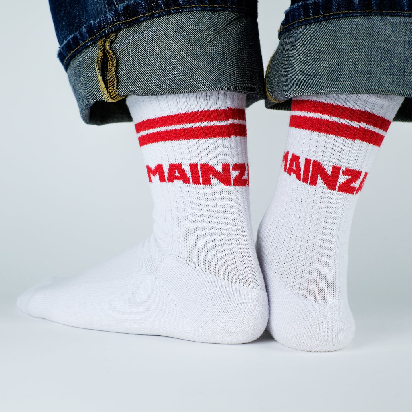 Tennissocken 'MAINZAAA' – weiß LIEBS.CO