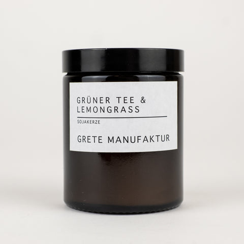 Kerze im Glas 'Grüner Tee und Lemongras' Grete Manufaktur