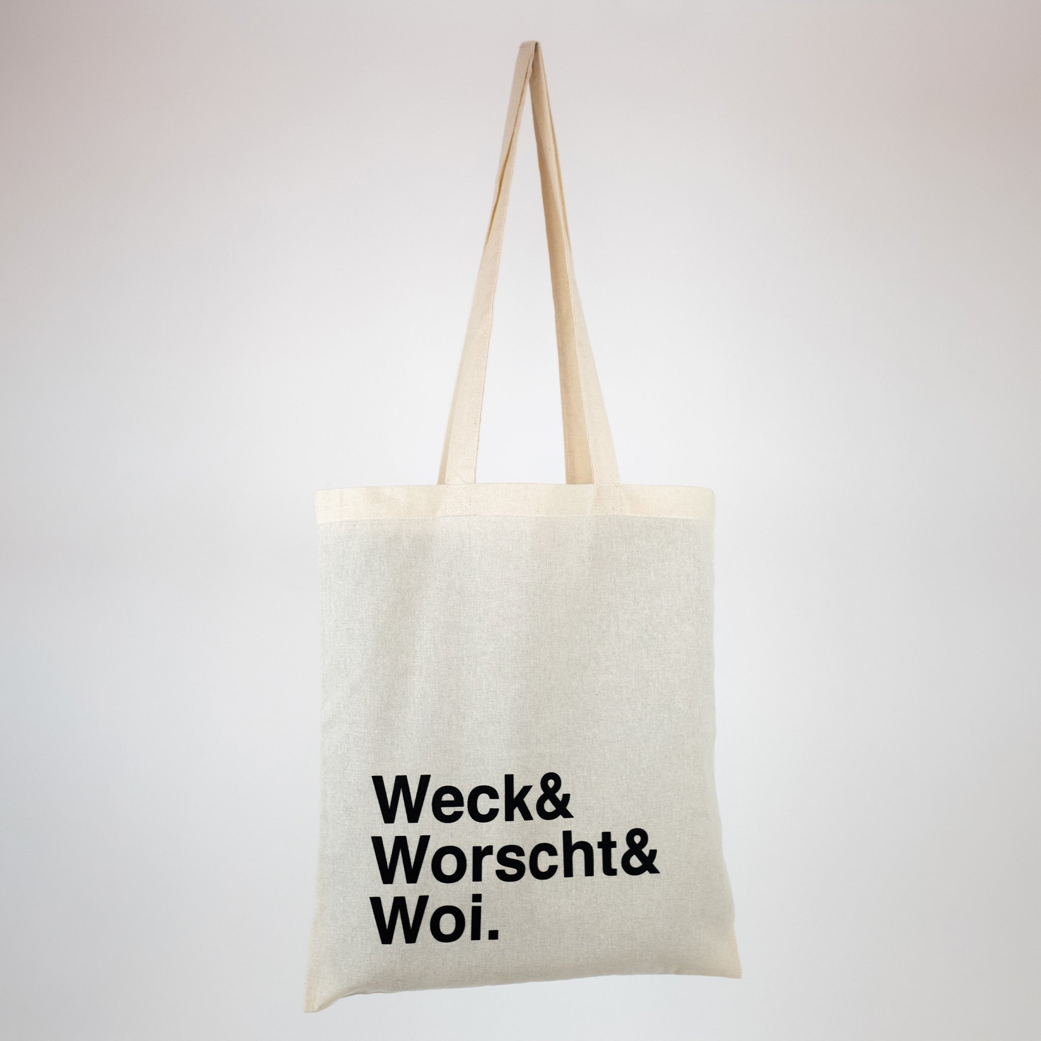 Jutebeutel 'Weck & Worscht & Woi' – natur LIEBS.CO