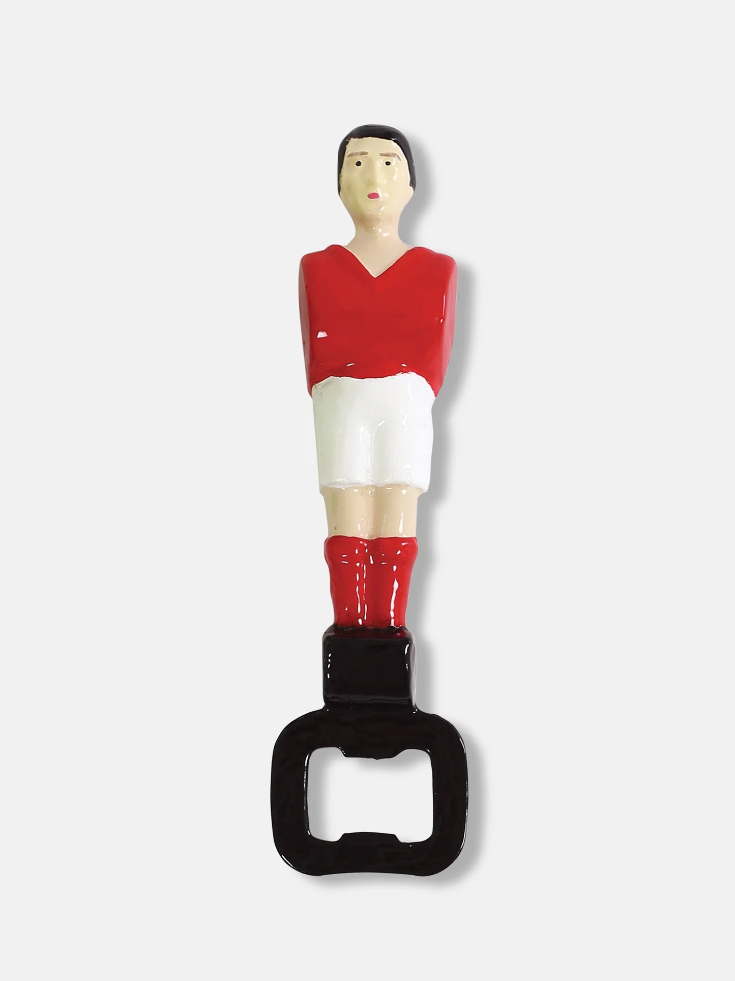 Flaschenöffner 'Fußballer' – rot/weiß DOIY
