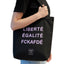 Jutebeutel 'Liberté Egalité FCKAFD' – Black/Purple Arrel